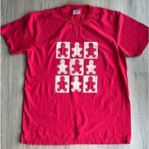 Ginger Checker Tshirt size large red Christmas tshirt Brand New tshirt